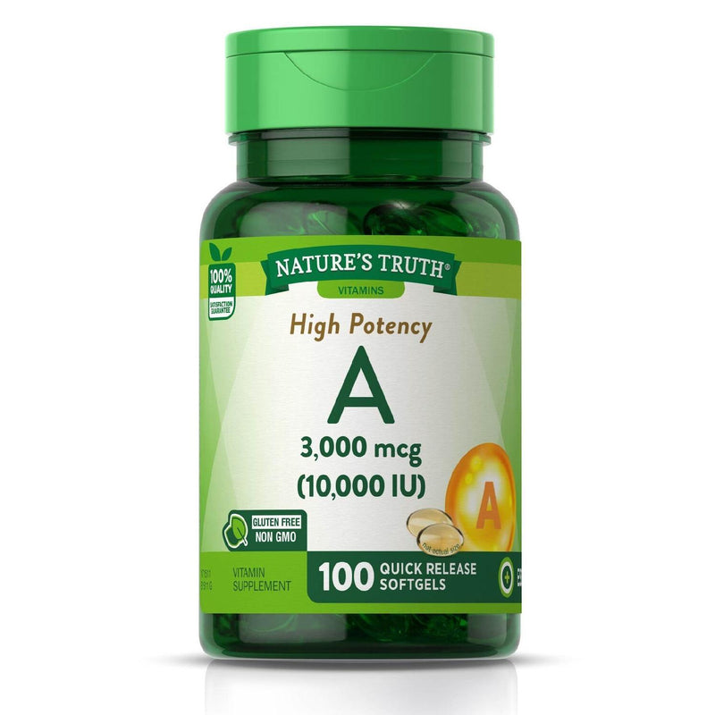 Nature's Truth Nature's Truth High Potency Vitamin A 10,000 IU Quick Release Softgels Vitamins & Supplements