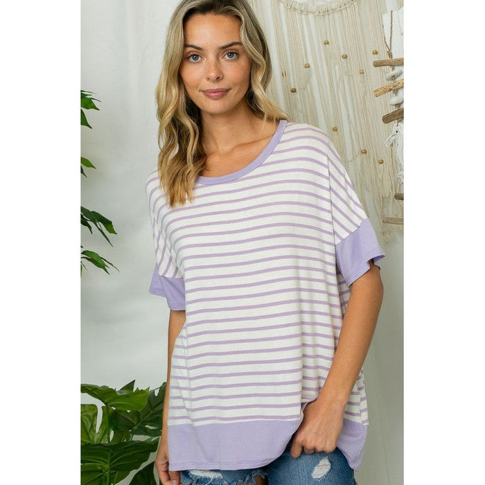 STRIPE MIXED HIGH LOW TOP