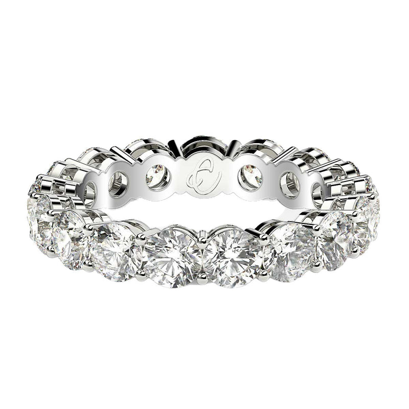Bids.com Round Cut Lab Grown Diamond Eternity Ring in 14k White Gold (3 cttw FG/VS2) Rings