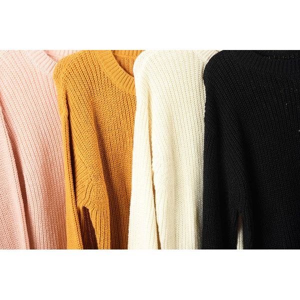 Puff Bell Sleeve Waffle Knit Pullover Sweater Top