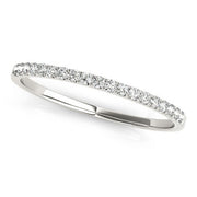 Bids.com 14k White Gold Pave Set Style Round Diamond Wedding Ring (1/8 cttw) Rings