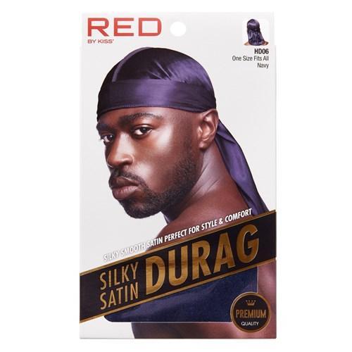 Red By Kiss Red By Kiss Premium Silky Satin Durag - Navy Upgraded Extra Long Tails HD06 Bandanas