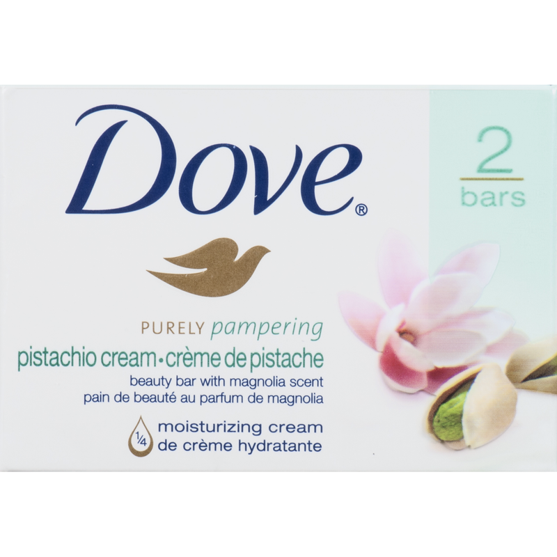 Dove Dove Purely Pampering Pistachio Cream Bar Soap 2 Ct Pack Bar Soap