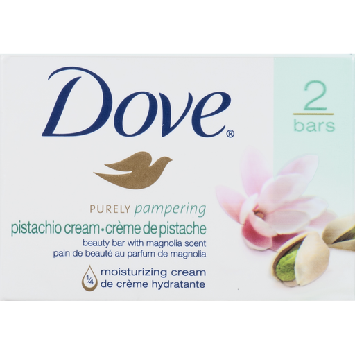 Dove Dove Purely Pampering Pistachio Cream Bar Soap 2 Ct Pack Bar Soap