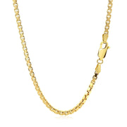 Bids.com 2.5mm 14k Yellow Gold Semi Solid Box Chain Necklaces