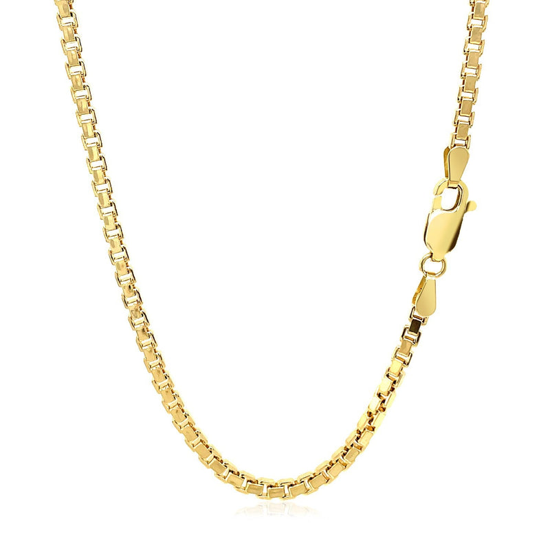 Bids.com 2.5mm 14k Yellow Gold Semi Solid Box Chain Necklaces