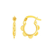 Bids.com 14k Yellow Gold Scalloped Hoop Earrings Earrings