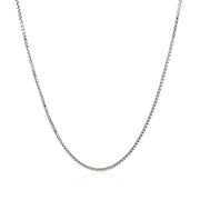 Bids.com Sterling Silver Rhodium Plated Box Chain 1.1mm Necklaces
