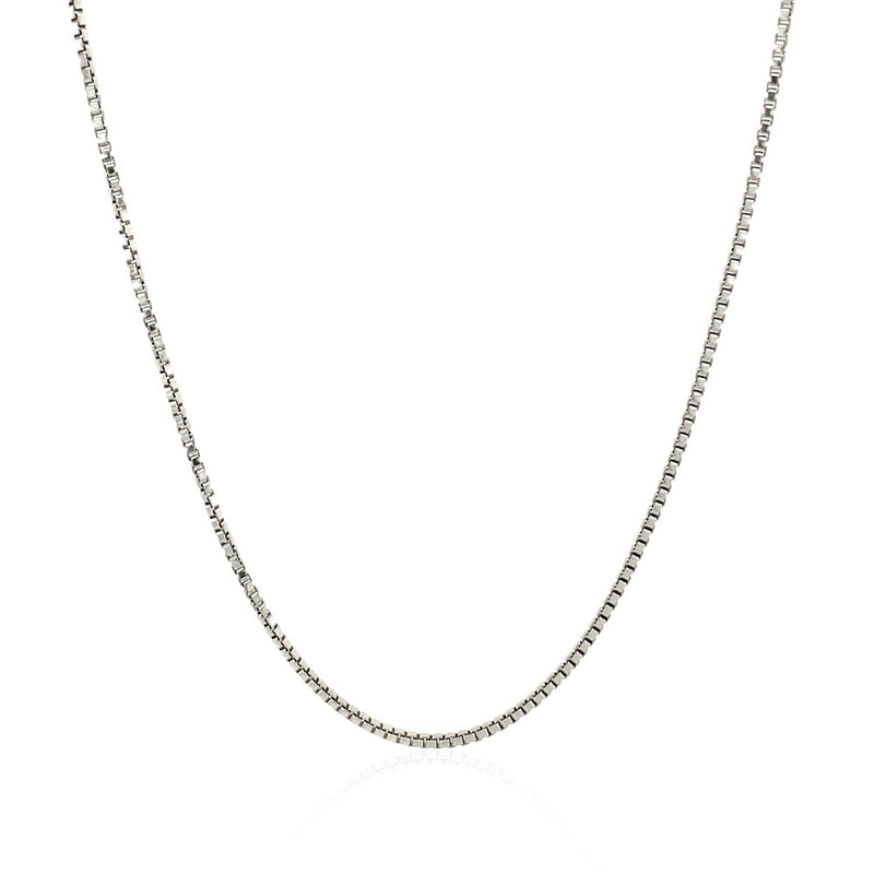 Bids.com Sterling Silver Rhodium Plated Box Chain 1.1mm Necklaces