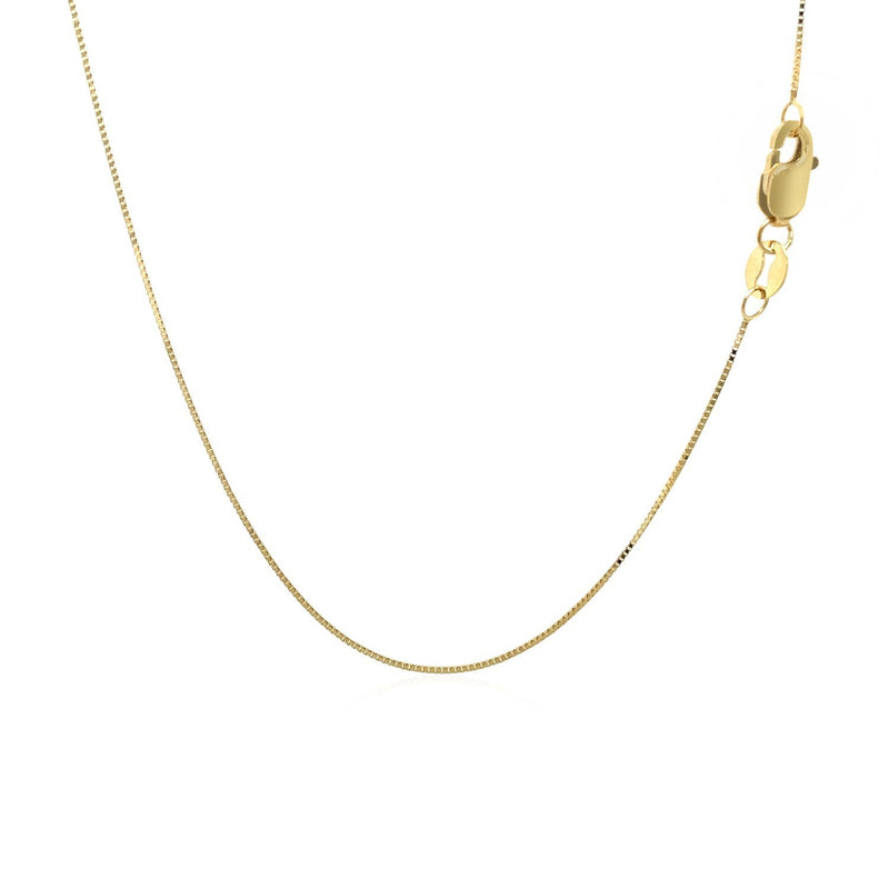 Bids.com 14k Yellow Gold Classic Box Chain 0.45mm Necklaces