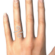 Bids.com 14k White Gold Diamond Open Flourish Style Ring (1/2 cttw) Rings