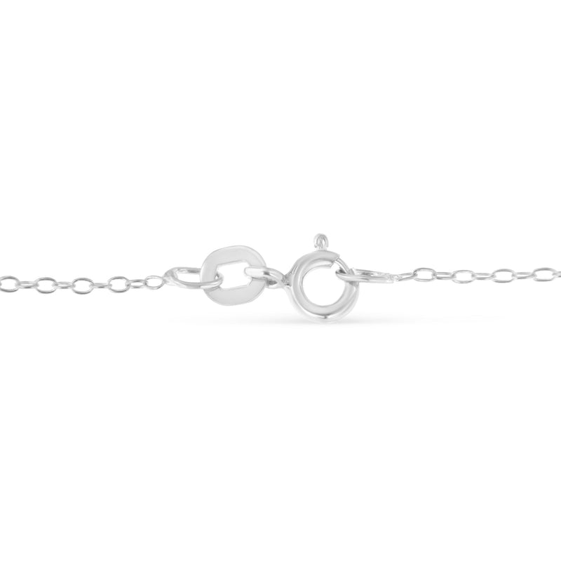 Bids.com Sterling Silver Diamond Station Necklace (1/2 cttw, I-J Color, I1-I2 Clarity) Necklaces