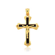 Bids.com 14k Yellow Gold Black Onyx Cross Pendant Pendants
