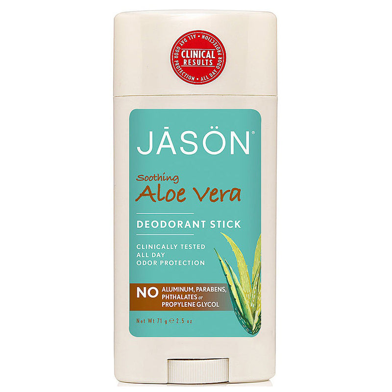 Jason Jason Soothing Aloe Vera Pure Natural Deodorant Stick, 2.5 Oz Deodorant Antique White