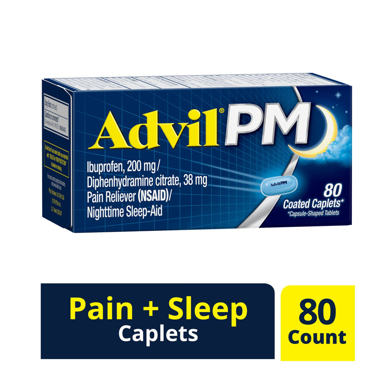 Advil Advil PM - Pain Reliever - Nighttime Sleep Aid Coated Caplets Health & Beauty