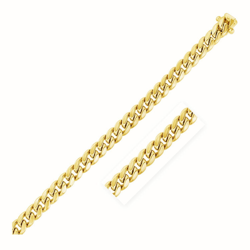 Bids.com 7.5mm 14k Yellow Gold Semi Solid Miami Cuban Chain Necklaces White Smoke 24 / Yellow Gold,26 / Yellow Gold,22 / Yellow Gold
