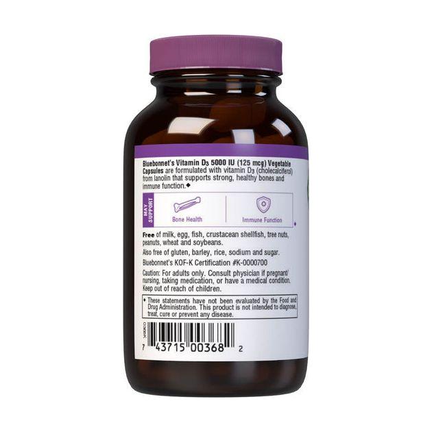 Bluebonnet Bluebonnet Vitamin D3 5000 IU Vegetable Capsules, 100 Count Vitamin D3 Supplement