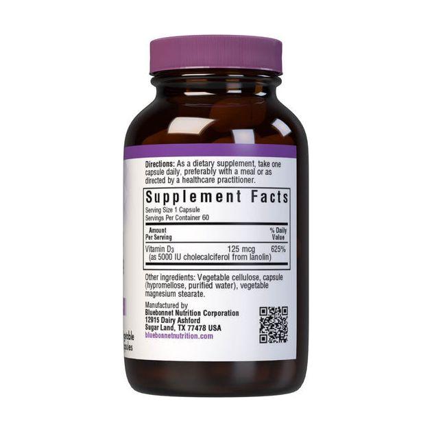 Bluebonnet Bluebonnet Vitamin D3 5000 IU Vegetable Capsules, 100 Count Vitamin D3 Supplement