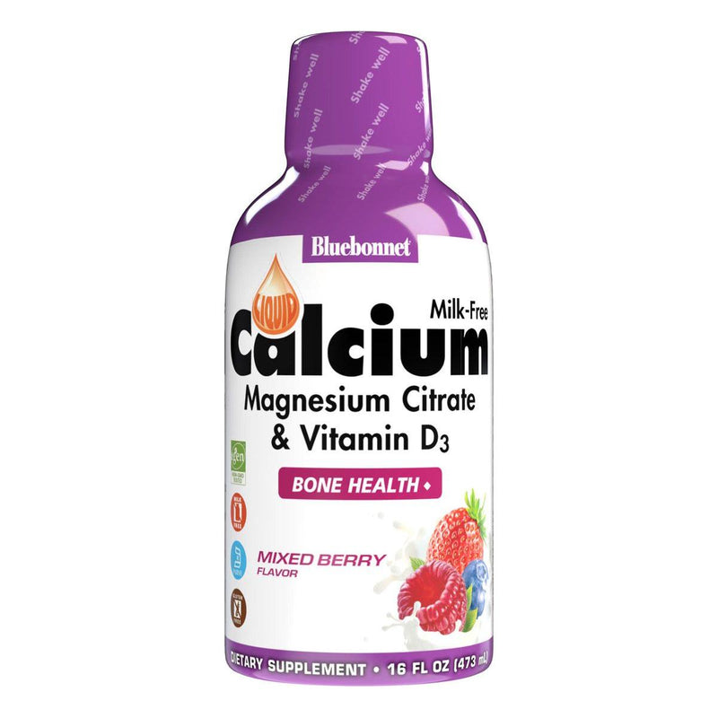 Bluebonnet Bluebonnet Liquid Calcium Magnesium Citrate Plus Vitamin D3, Mixed Berry, 16 oz Vitamins & Supplements
