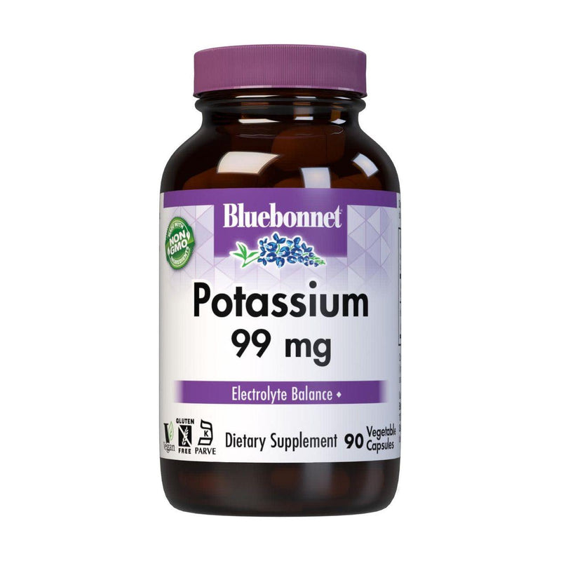 Bluebonnet BlueBonnet Potassium Vegetarian Capsules, 99 mg, 90 Count Potassium Supplement