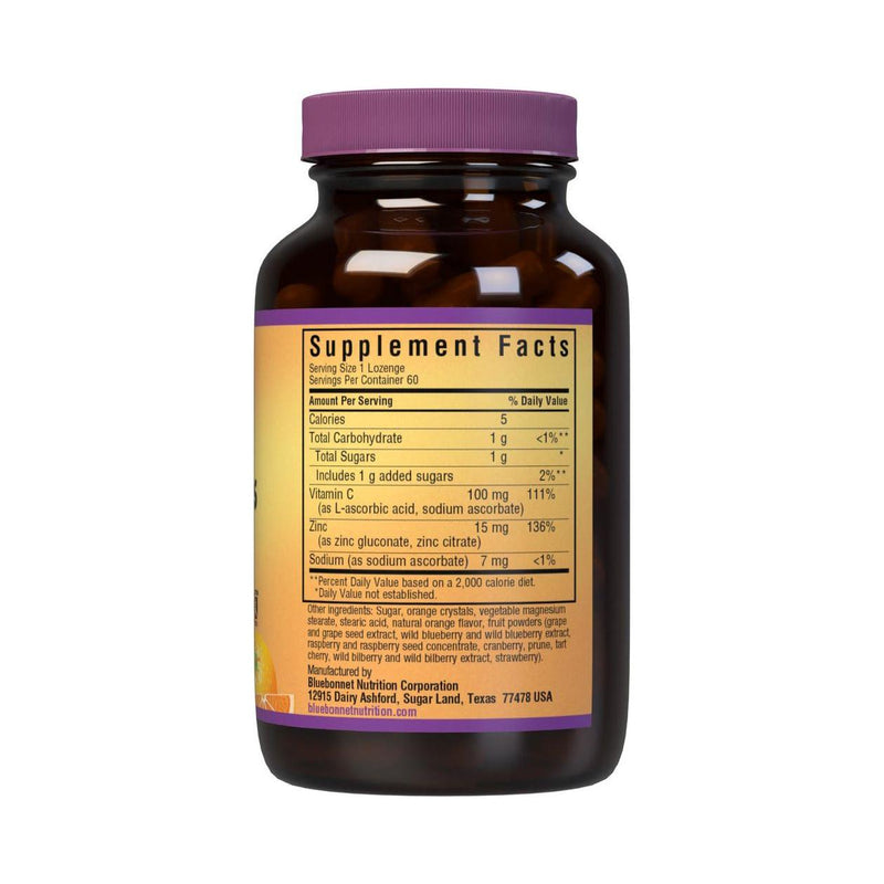 Bluebonnet Bluebonnet EarthSweet Zinc Orange Flavor - 60 Lozenges Dietary Supplements