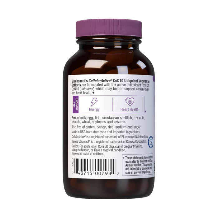 Bluebonnet Nutrition - CoQ10 Ubiquinone From Kaneka 100 mg - 60 Softgels