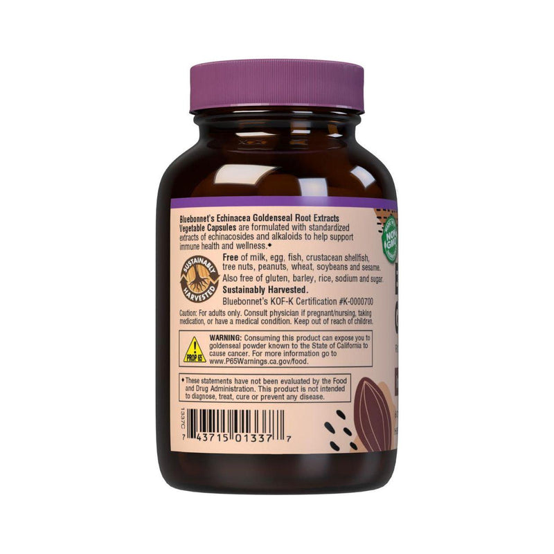 Bluebonnet Bluebonnet Standardized Echinacea Goldenseal Root Extract, 60 Vegetables Capsules Dietary Supplements