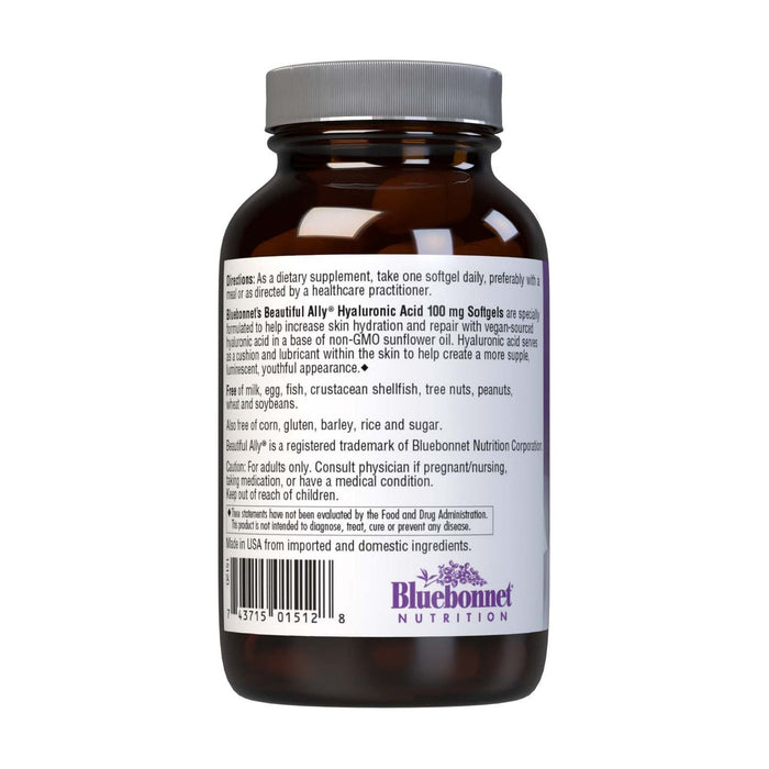 Bluebonnet Hyaluronic Acid 100 mg, 90 Softgels