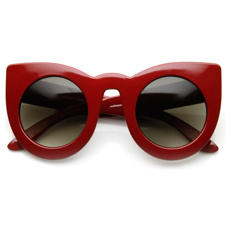 zeroUV Oversize Round Circle Pointed Cat Eye Sunglasses 9180 Sunglasses