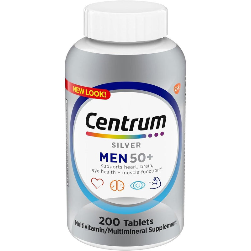 Centrum Centrum Silver Men 50+ Multivitamin Dietary Supplement Tablets - 200ct Vitamins & Supplements