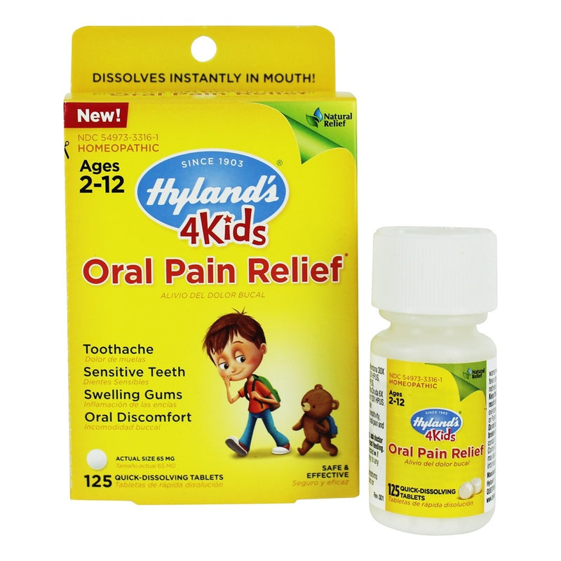 Hyland's Hyland's Oral Pain Relief, 65 Mg, Quick Dissolving Tablets Health & Beauty White Smoke