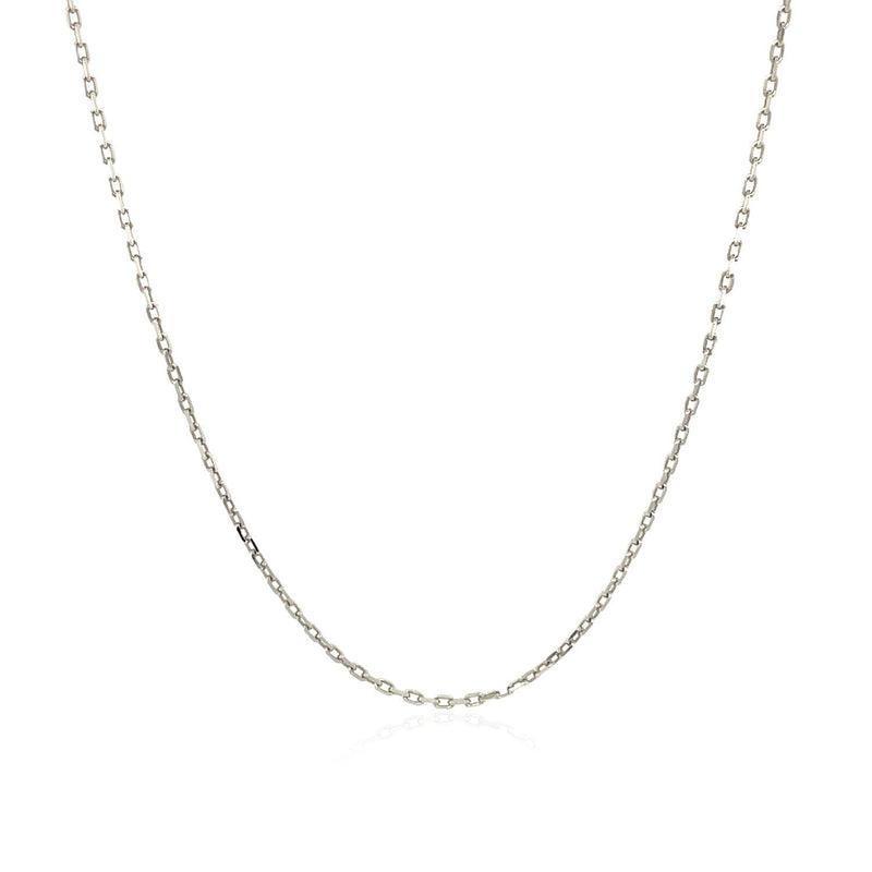 Bids.com Sterling Silver Rhodium Plated Cable Chain 1.1mm Necklaces