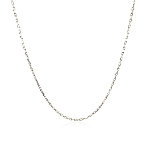 Bids.com Sterling Silver Rhodium Plated Cable Chain 1.1mm Necklaces
