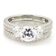 Bids.com 1.05ct Engagement Ring Set 18KT White Gold Rings