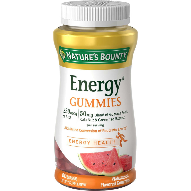 Nature's Bounty Nature's Bounty Energy Gummies, Watermelon Flavored, 60 Gummies Vitamins & Supplements
