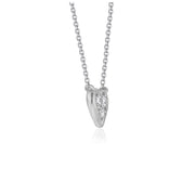 Bids.com Diamond Heart Design Pendant in 14k White Gold Necklaces