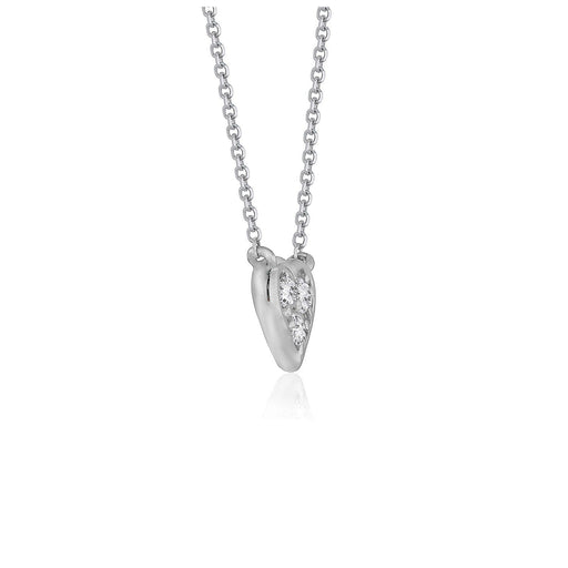 Bids.com Diamond Heart Design Pendant in 14k White Gold Necklaces
