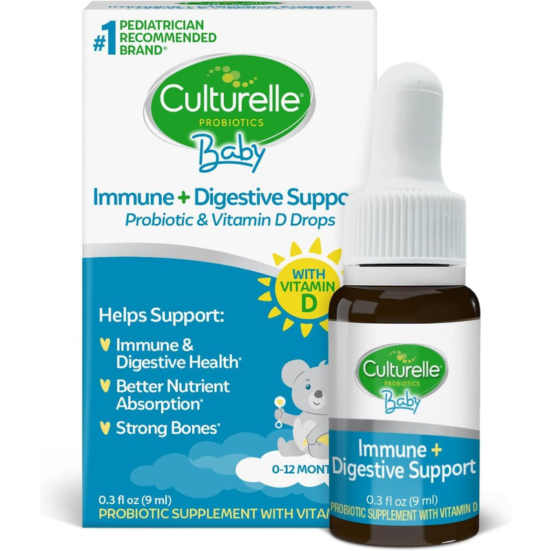 Culturelle Culturelle Baby Immune + Digestive Support Probiotic & Vitamin D Drops, 0.3 fl oz (9 mL) Vitamins & Supplements
