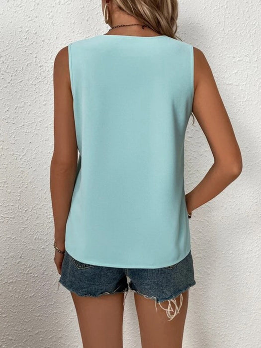 Lace Detail V-Neck Tank