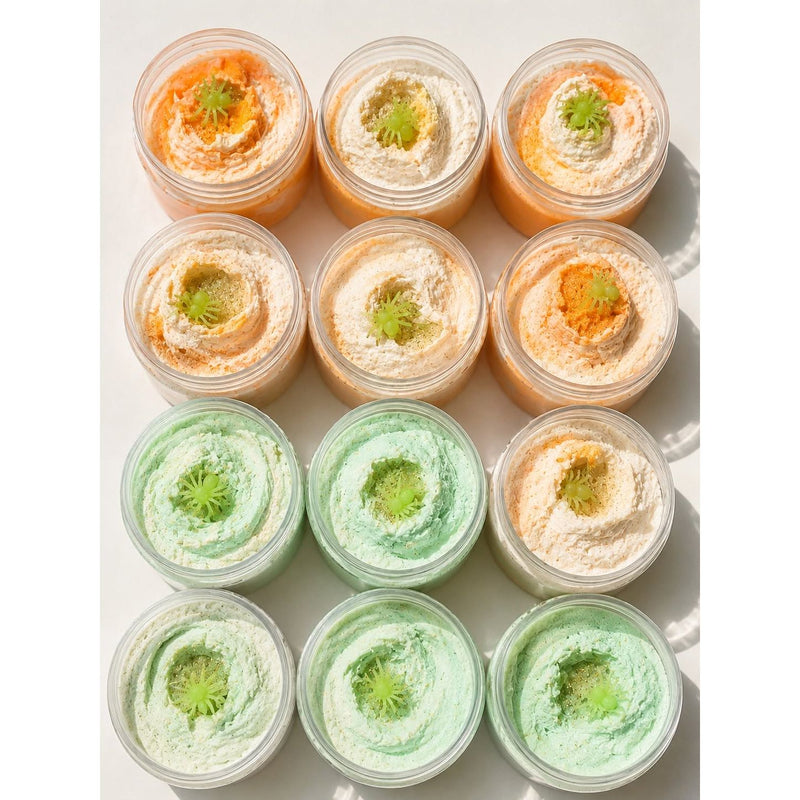 Sparkling Wildflower LLC. Whipped Soap Bath Gray BOO-BERRY fluff,pumpkin vanilla marshmallow