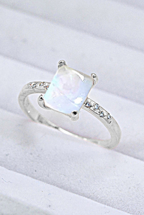 Square Moonstone Ring