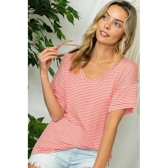 Plus Pin Stripe Boxy Top