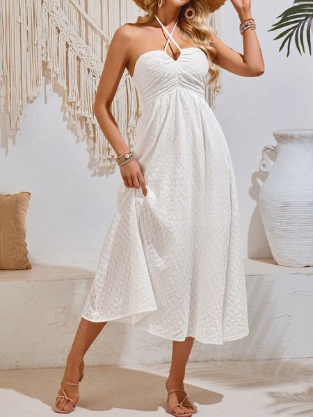 V-Neck Halter Strap Dress HED9VVHYL9