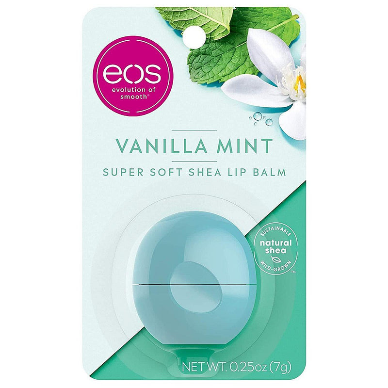 eos eos Visibly Soft Lip Balm Sphere, Vanilla Mint, 0.25 Oz Lip Balms & Treatments