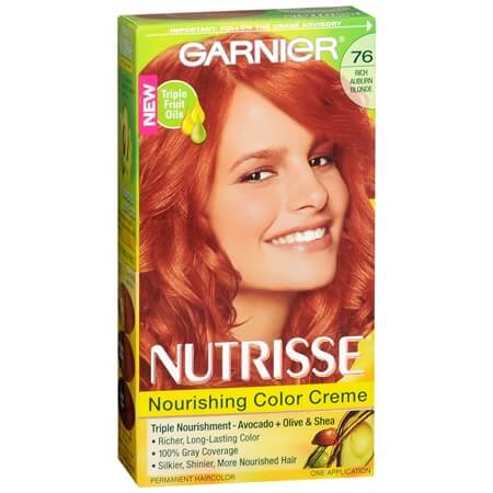 Garnier Garnier Nutrisse Nourishing Color Creme # 76 Rich Auburn Blonde Por 1 A Hair Color Light Salmon