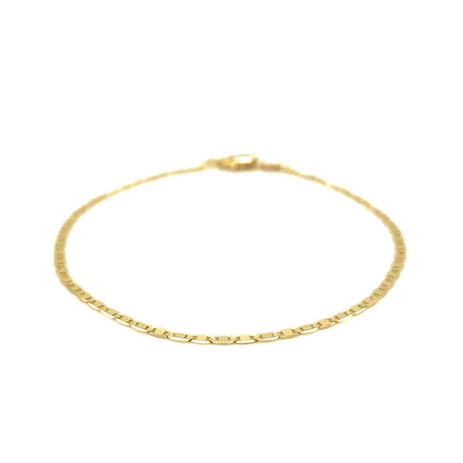 Bids.com 10k Yellow Gold Mariner Link Anklet 1.7mm Accessories
