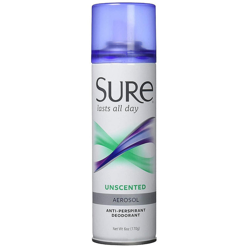 Sure Sure Aerosol Unscented Anti Perspirant Deodorant 6 Oz Deodorant