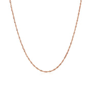 Bids.com 14k Rose Gold Singapore Chain 1.0mm Necklaces