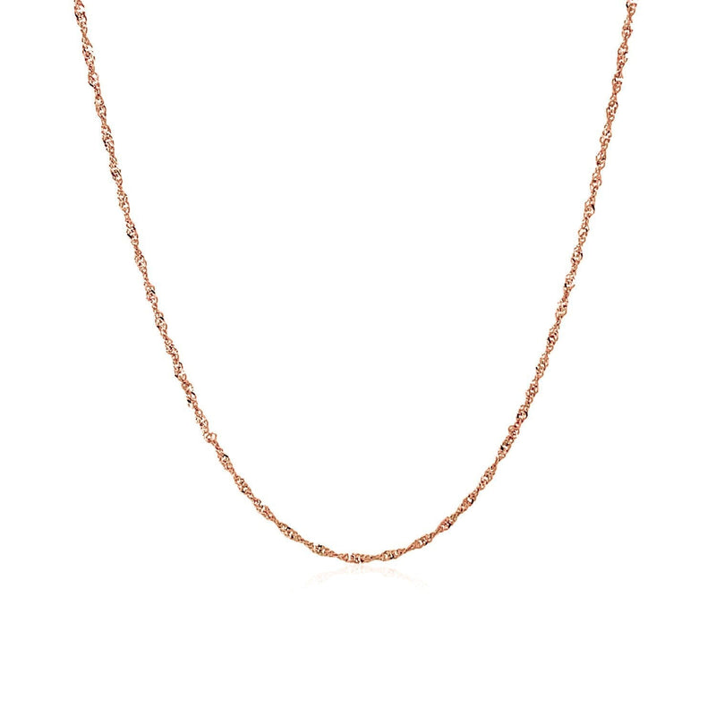 Bids.com 14k Rose Gold Singapore Chain 1.0mm Necklaces