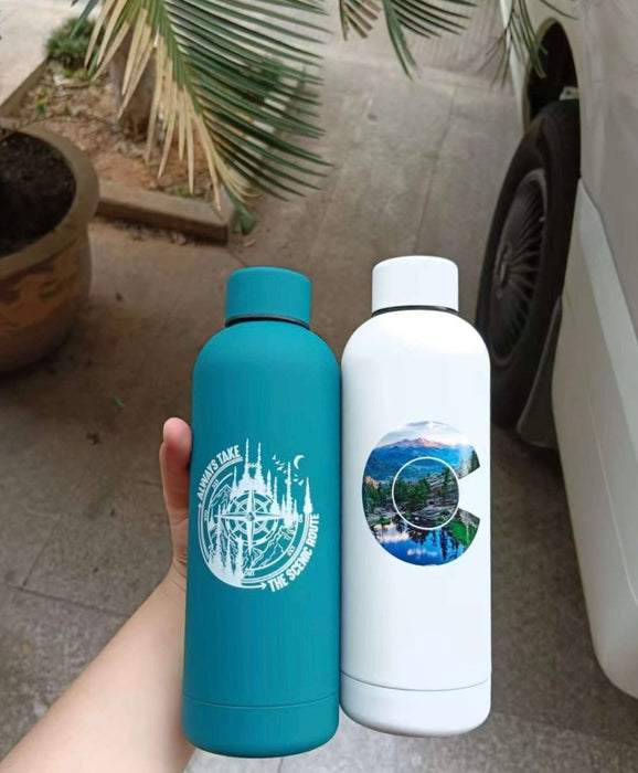 Double Walled Colorado Rocky Mountain Stainless Steel Water Bottle